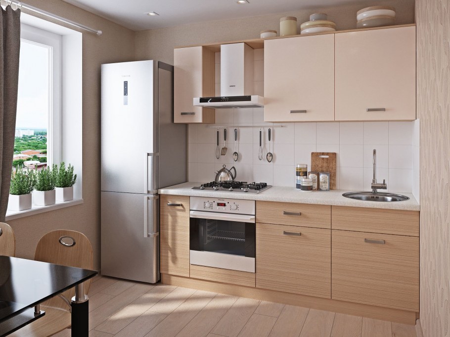 Кухня кофейного цвета