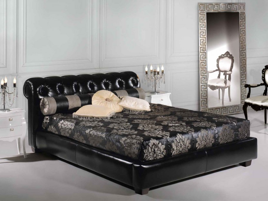 Кожаные кровати Италии арт деко