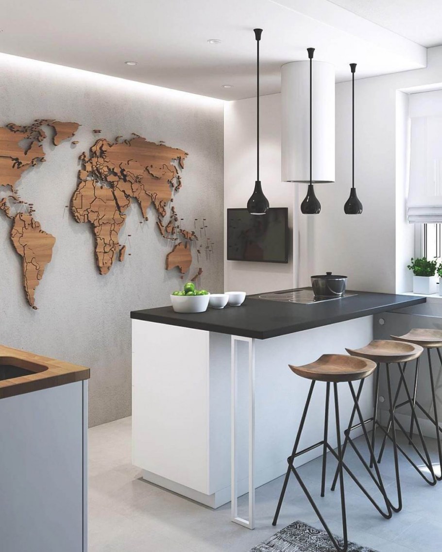 Декор стены на кухне