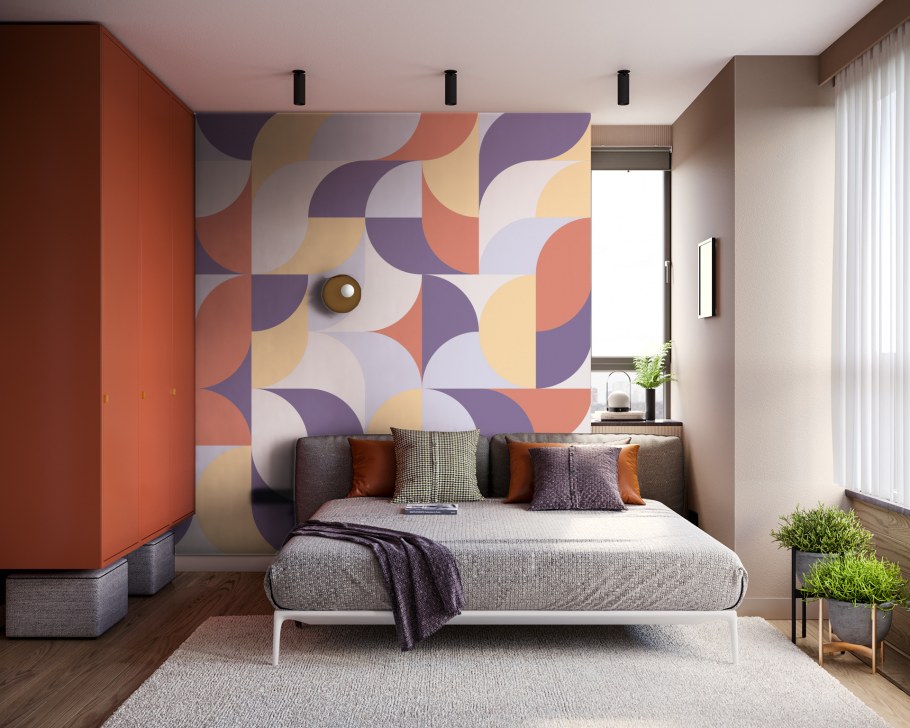 Обои в скандинавском стиле для спальни