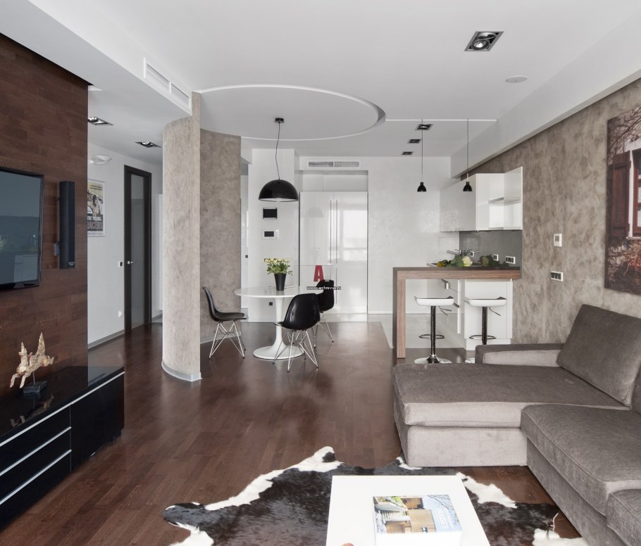 Дизайн студии 2х комнатной квартиры