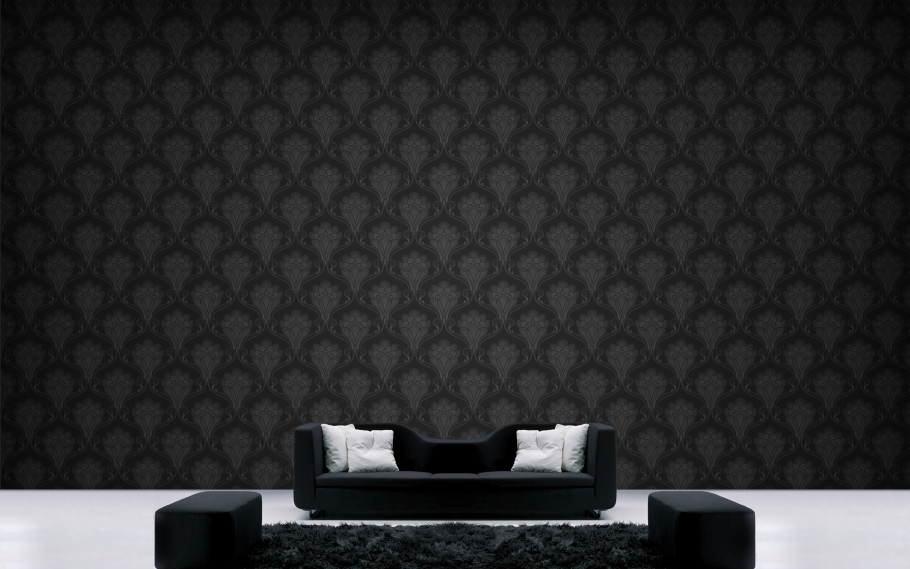 Сочетание обоев в гостиной