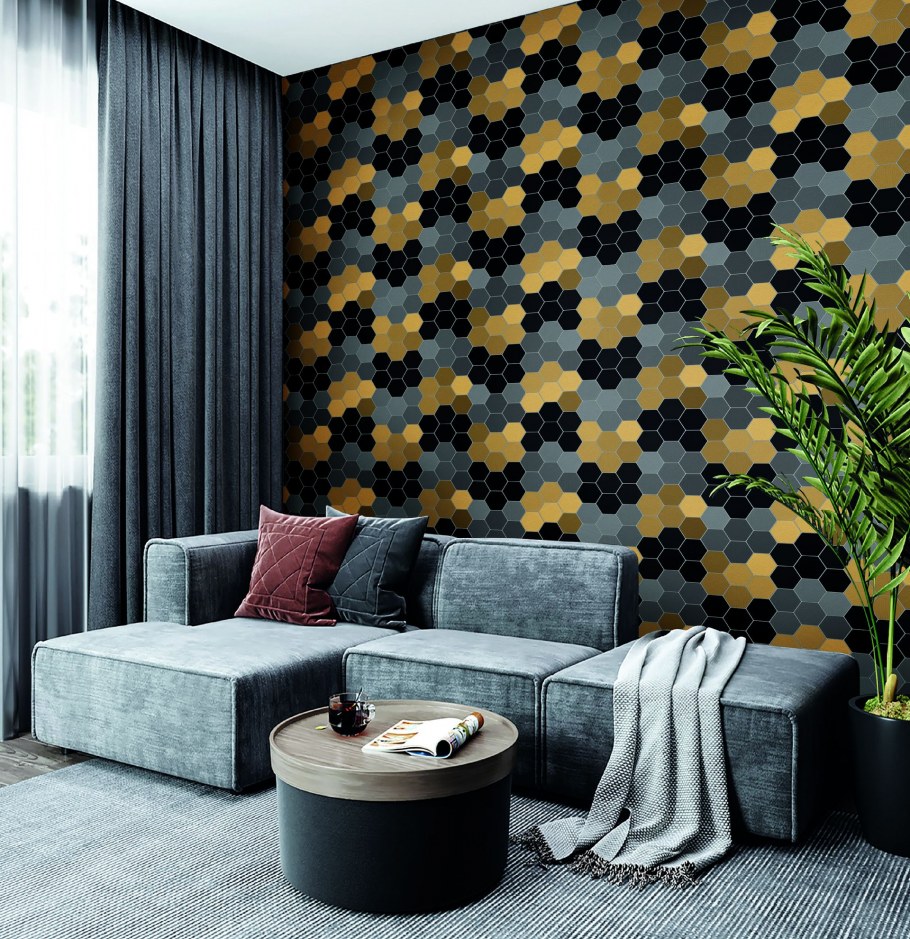 Черные обои в интерьере