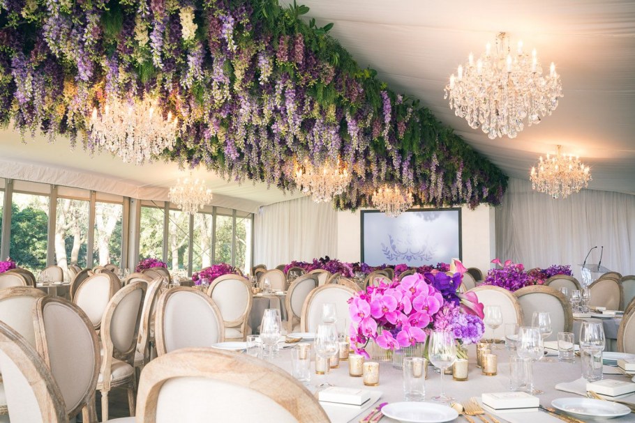 Глициния декор зала