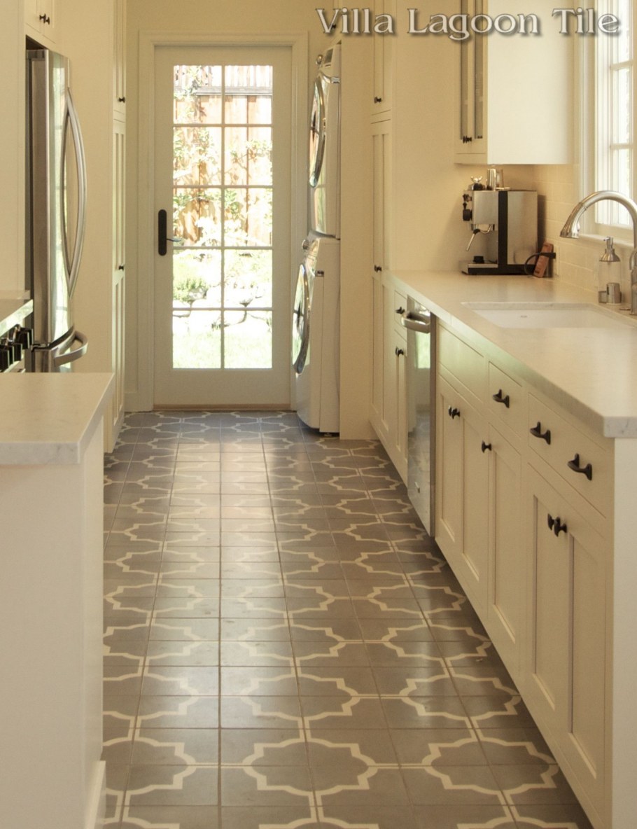 Модная плитка на пол в кухню