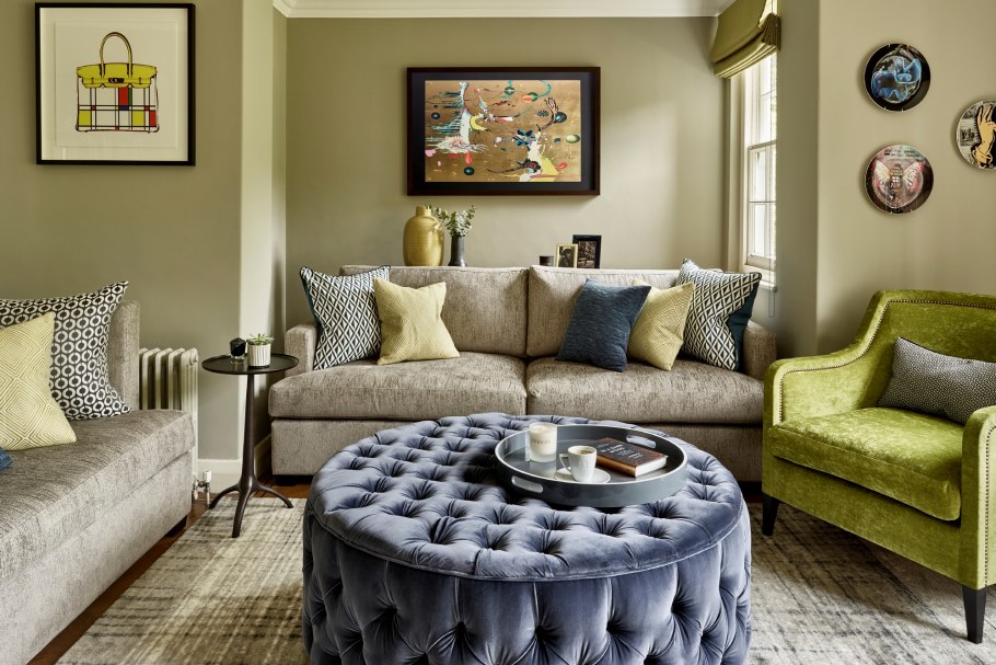 Оливковый цвет в интерьере