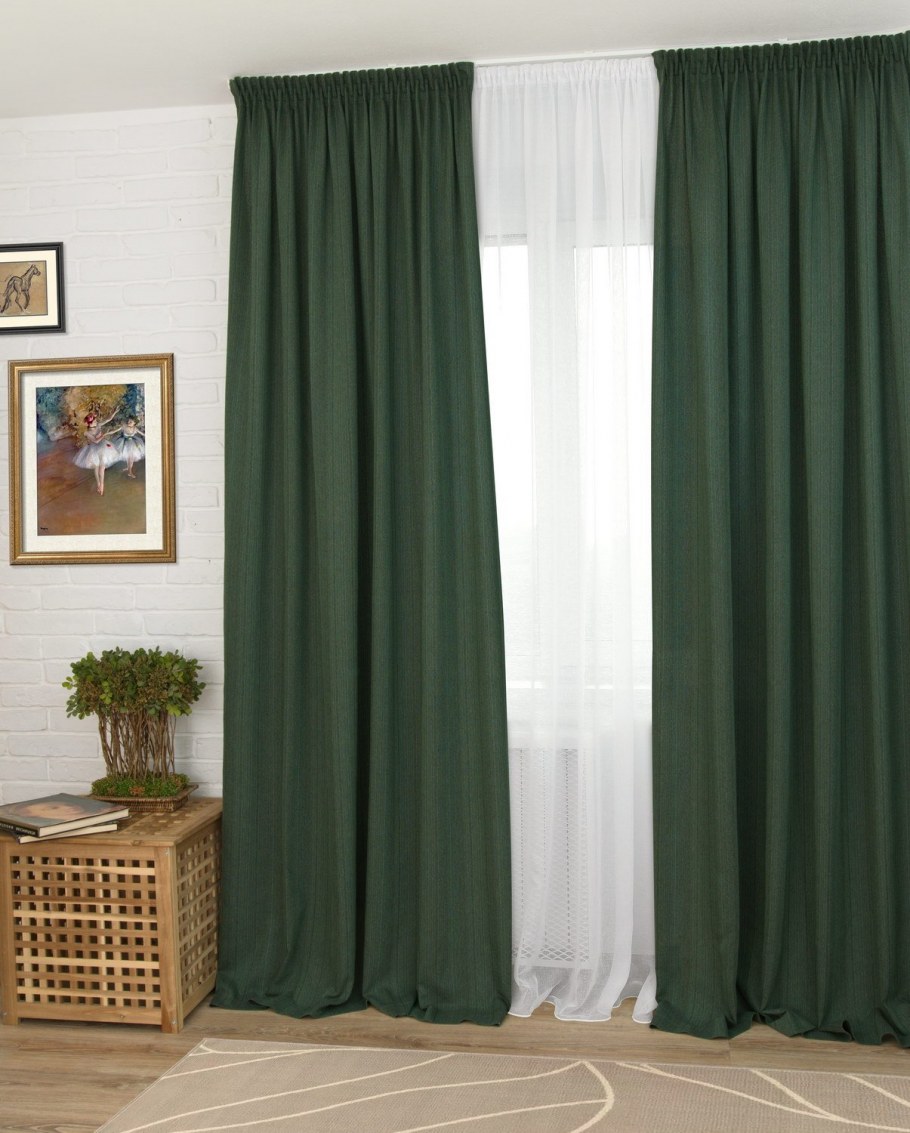 Шторы блэкаут изумруд