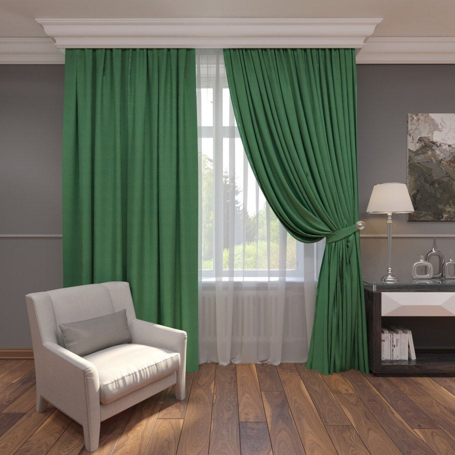 Wildberries портьера изумрудный