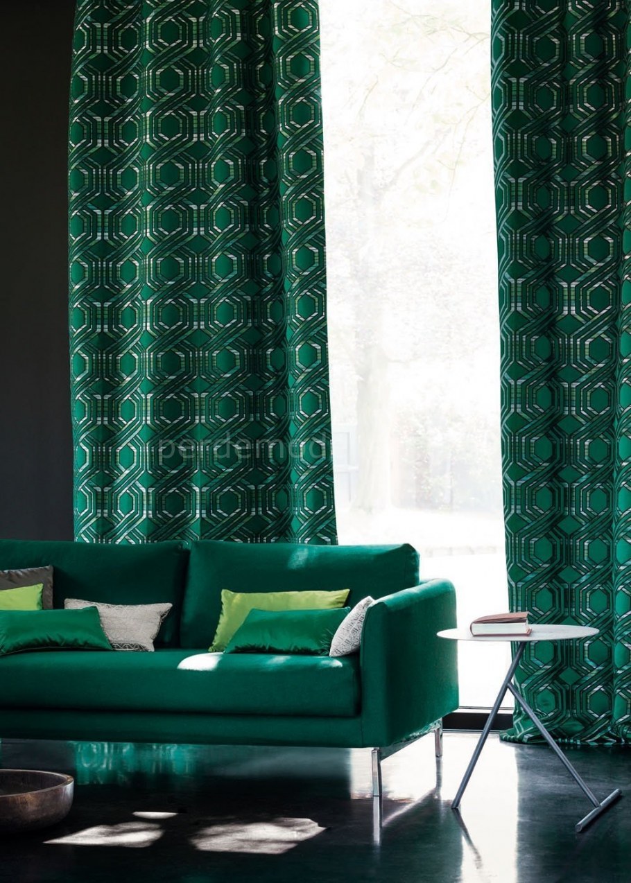 Штора Miranda Emerald зеленый