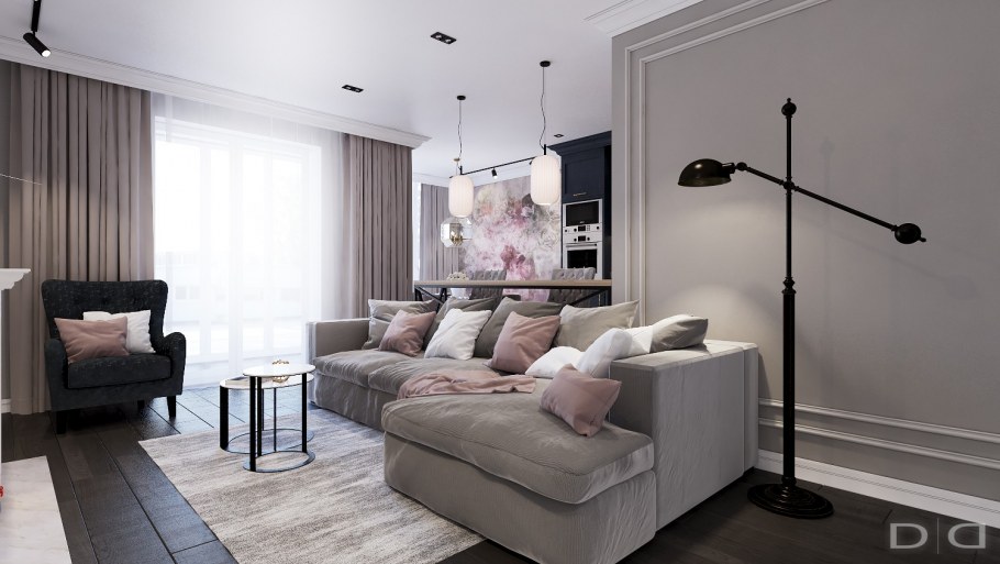 Дизайн квартиры в стиле лофт 95м