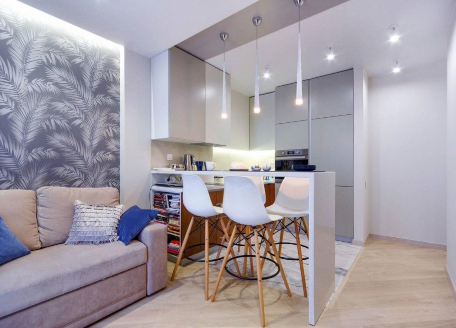 Интерьер студии 18 кв