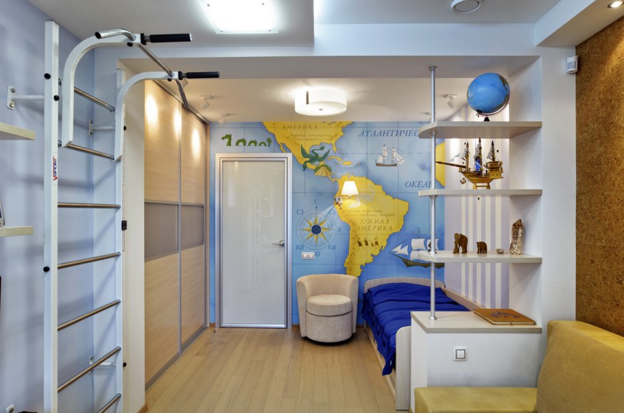 Детская комната для мальчика 5 лет, 12 кв м