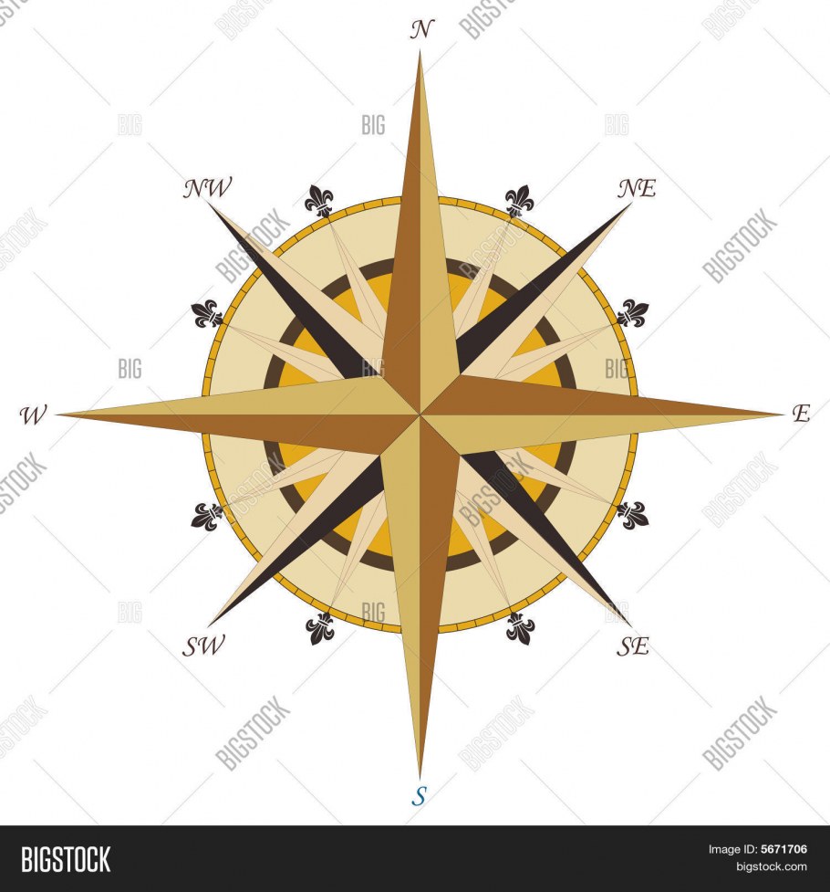 Роза ветров на потолке