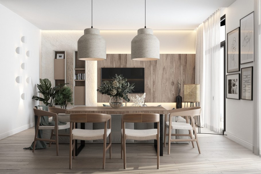 Зонирование гостиной и спальни 20 кв.м