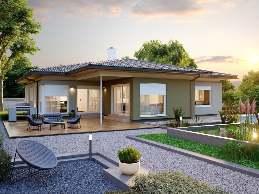 Проект бунгало одноэтажное s-143