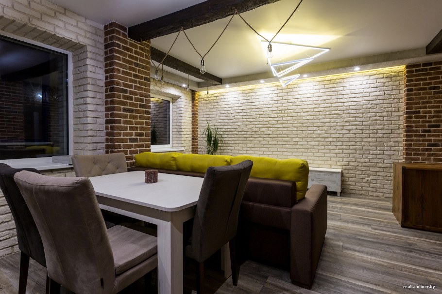 Декоративный камень кирпич в интерьере