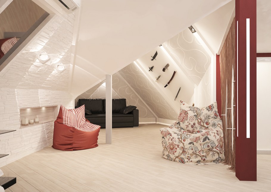 Детская на мансарде вагонка