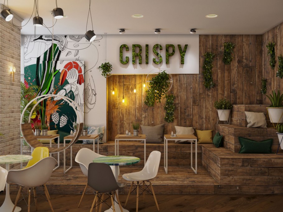 Экостиль в кафе