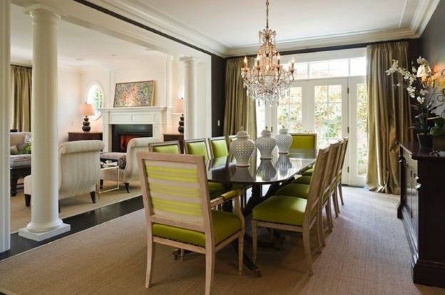 Гостиная столовая в американском стиле