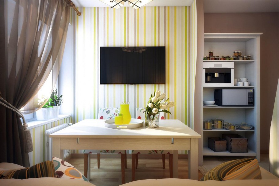 Интерьер маленькой столовой