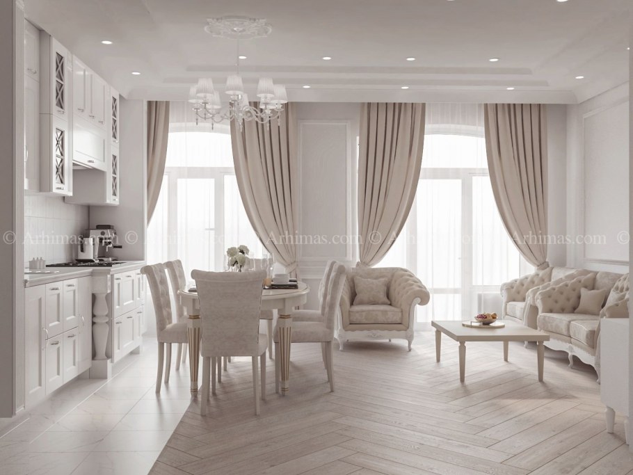 Шторы в неоклассическом стиле