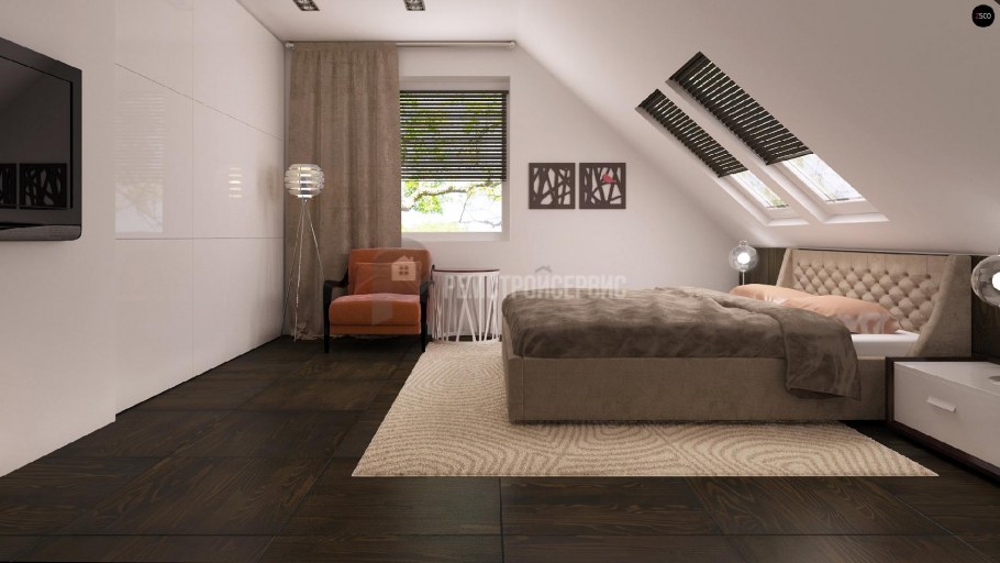 Постенные стропила стиль Шале