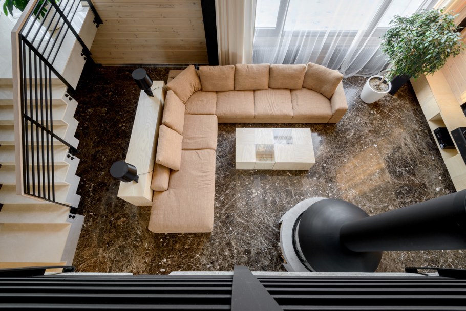 Интерьер комнаты вид сверху