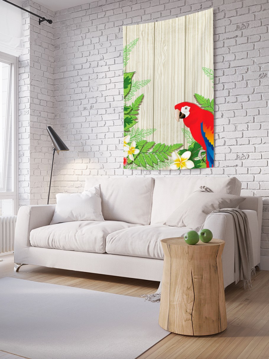 Картина яркая на стену с попугаем