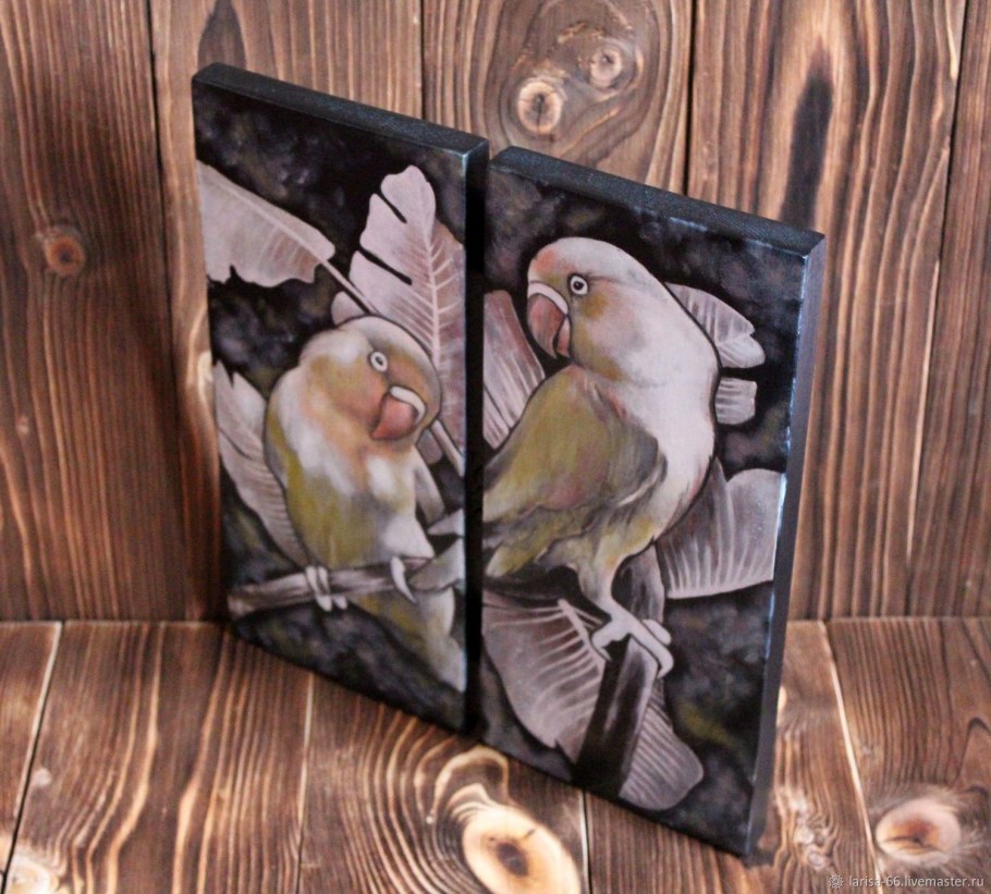 Панно попугай