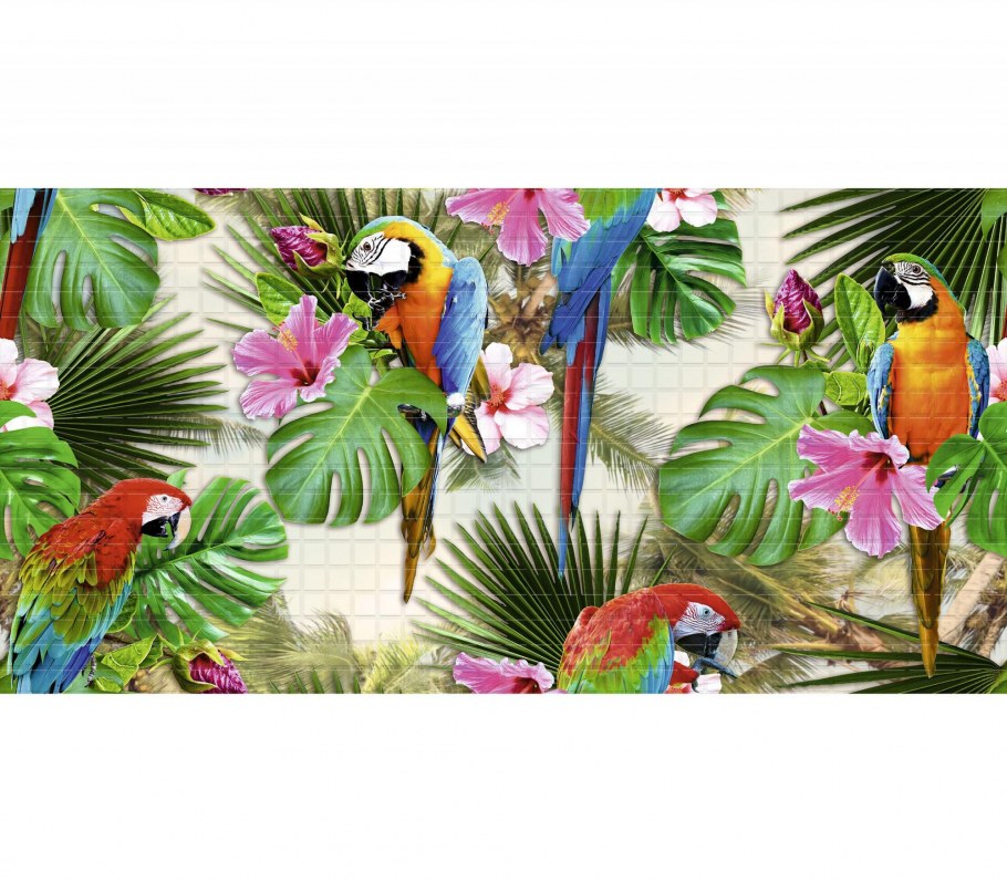 Панель стеновая ПВХ "Стелла" мозаика Какаду (980*480 мм)