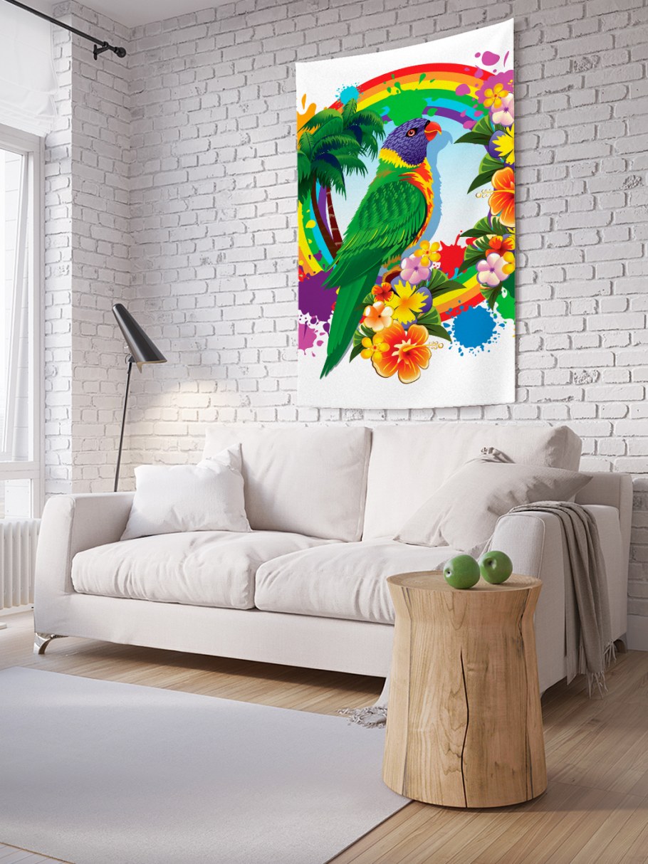 Попугай в интерьере