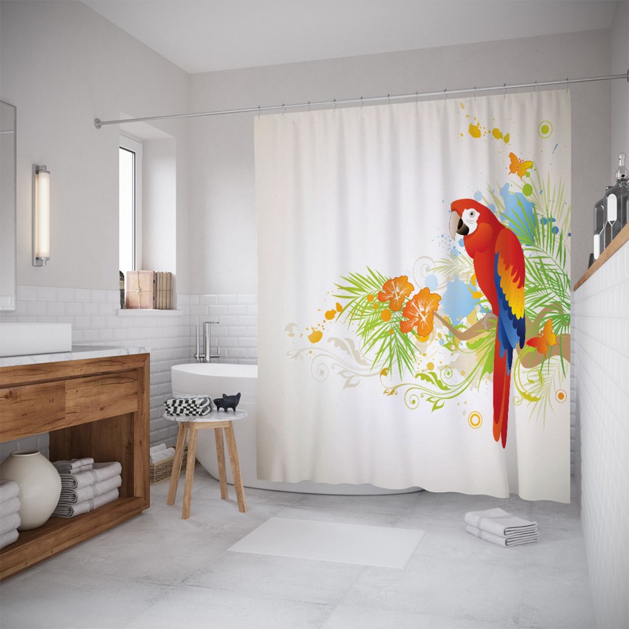 Шторы с попугаями