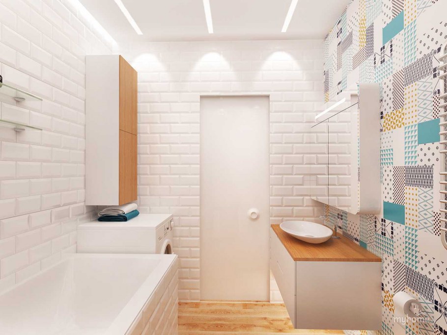 Ванная кабанчик в скандинавском стиле