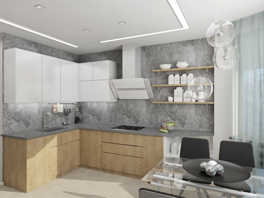 Декор для бело серой кухни