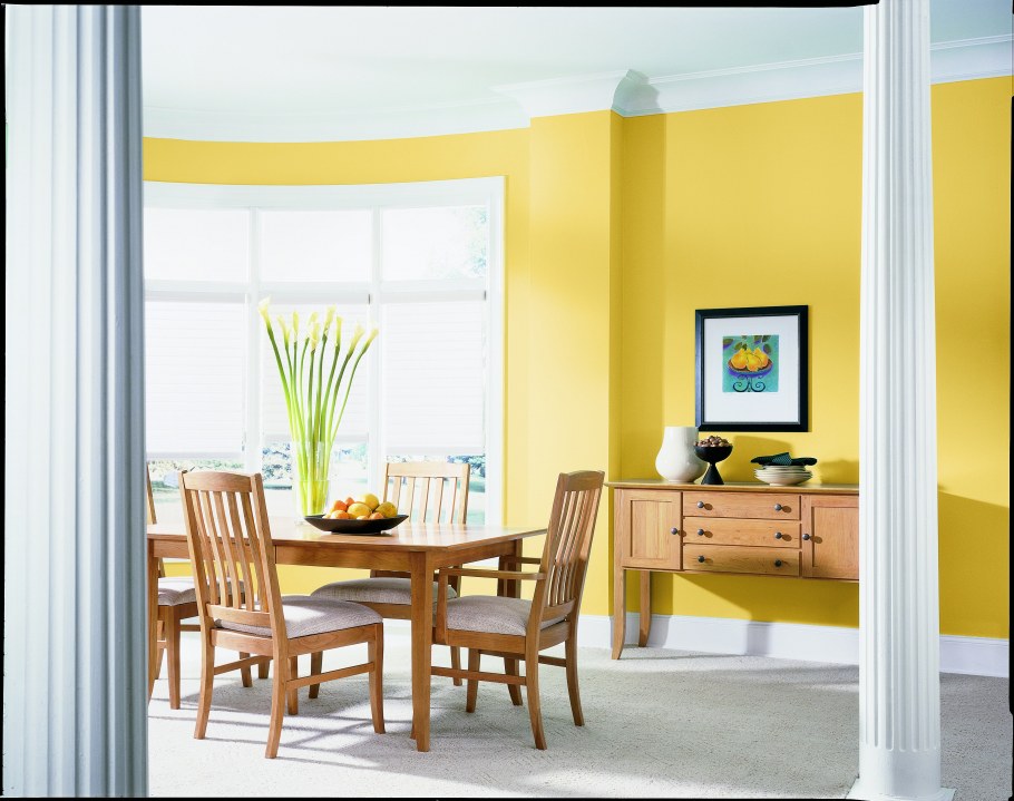 Желтый интерьер