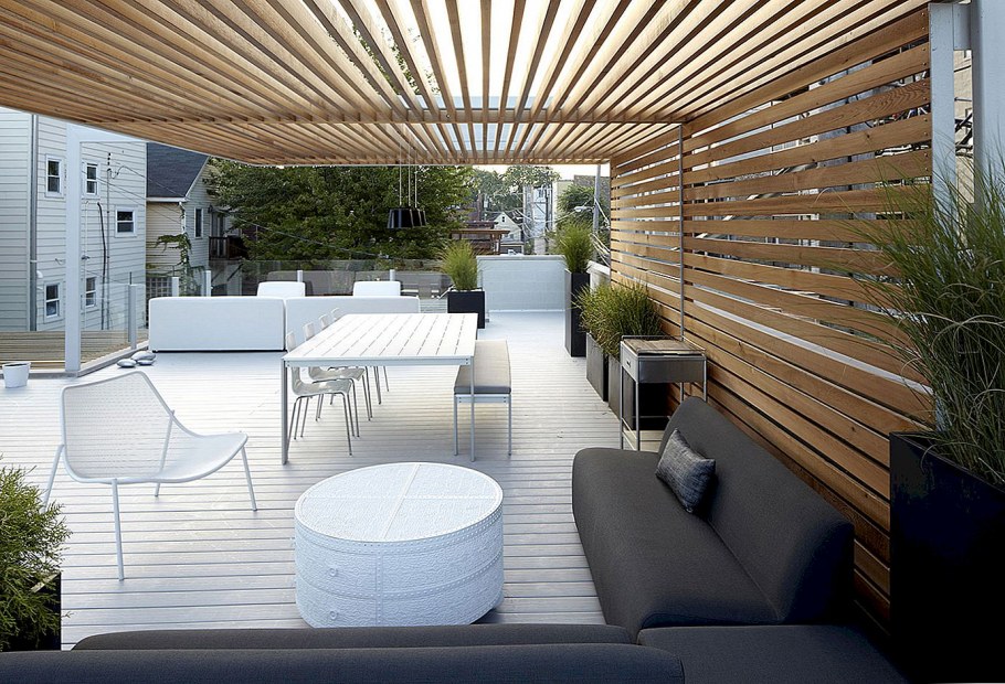 Пергола в стиле лофт