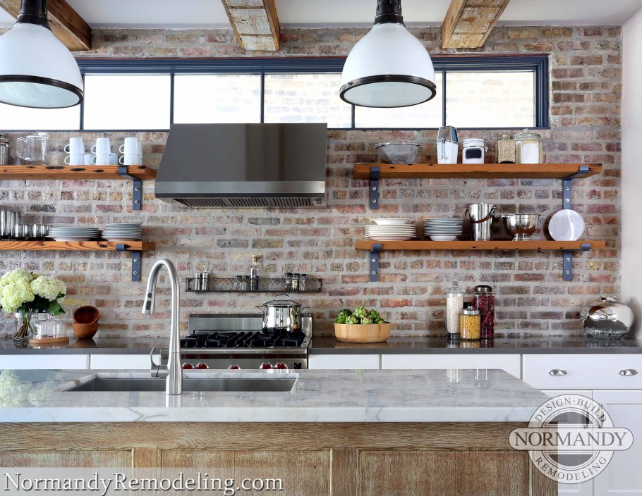 Полки на кухне Сканди