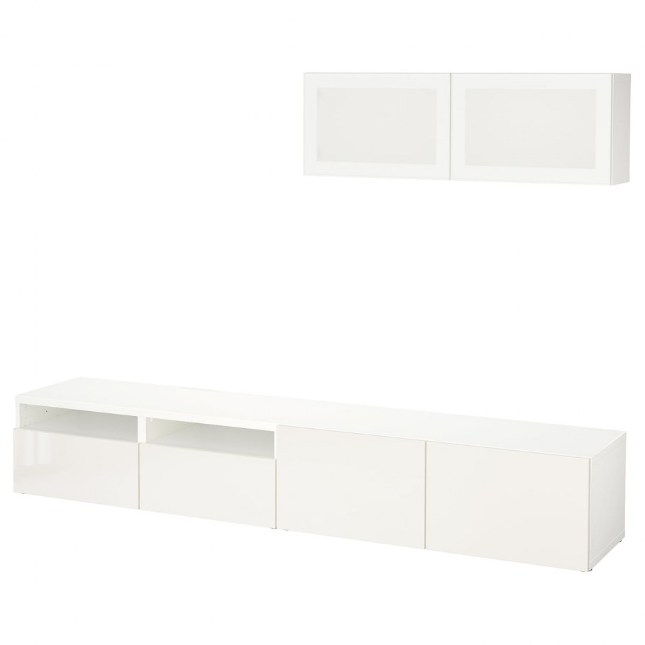 Bestå БЕСТО lack ЛАКК шкаф для ТВ комбинация белый240x42x129 см