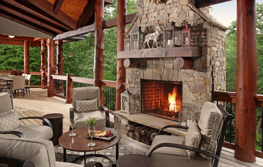 Камин рустикальный стиль