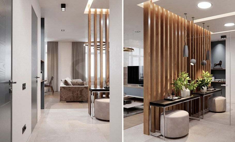 Светящиеся перегородки в интерьере