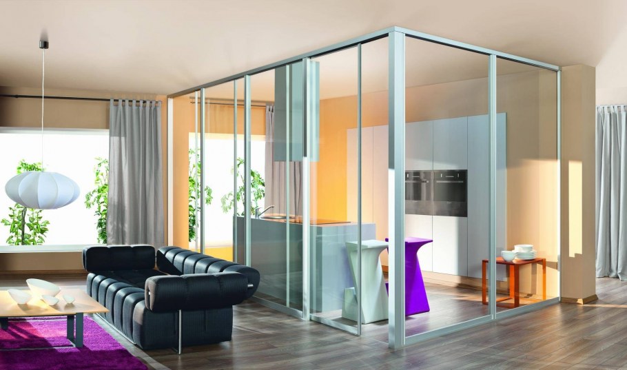 Раздвижные перегородки для зонирования пространства