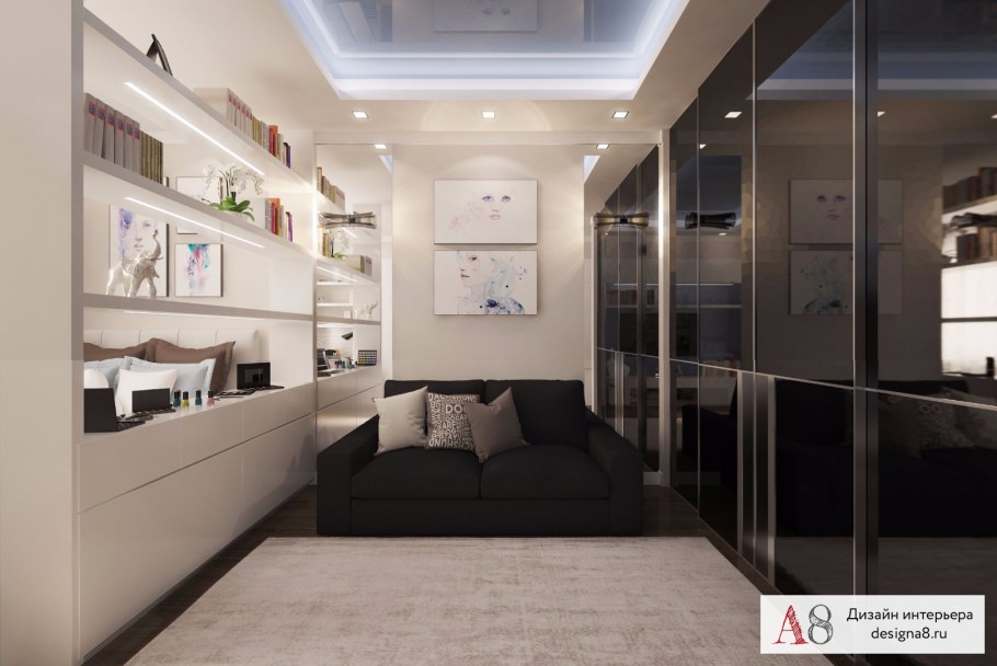 Ремонт в двухкомнатной квартире в строгом стиле