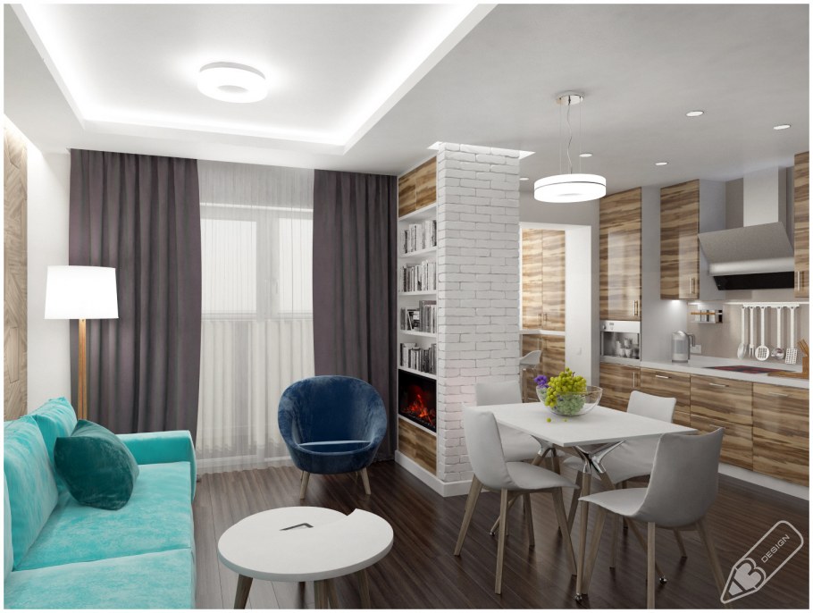 Дизайн проект двухкомнатной квартиры