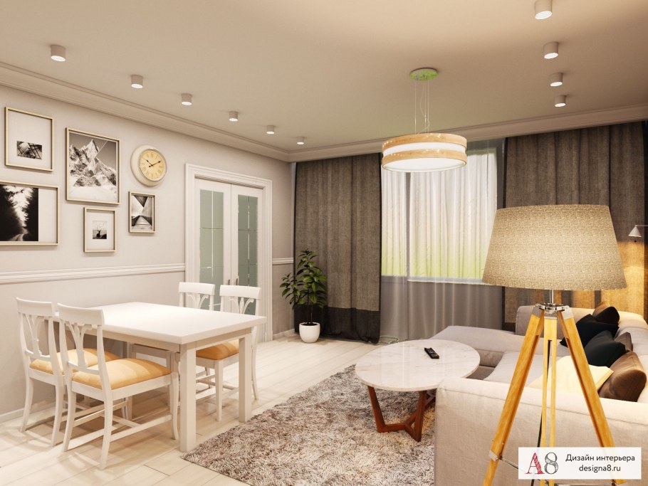 Интерьер квартиры 53 кв м