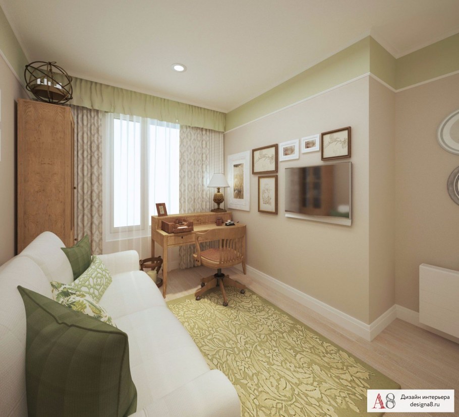 Дизайн интерьера квартиры двухкомнатной