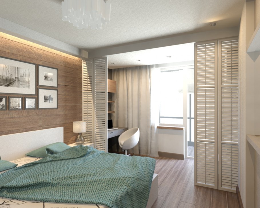 Интерьер смежной двухкомнатной квартиры