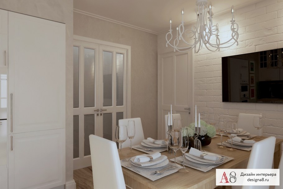 Интерьер 3х комнатной квартиры 74 кв