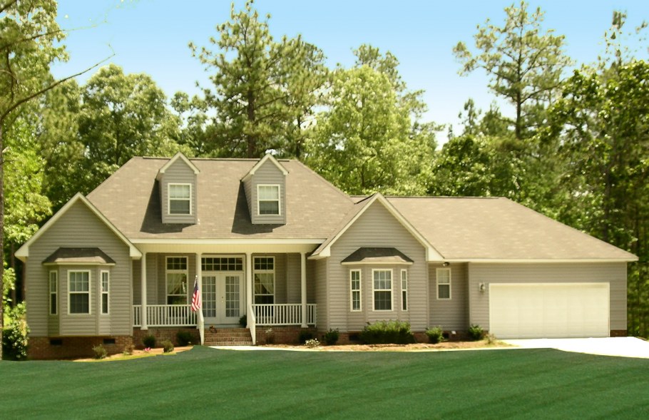 Одноэтажный домик в американском стиле