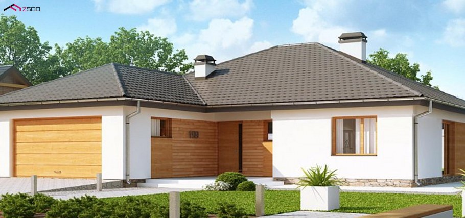 Крыши одноэтажных домов с гаражом