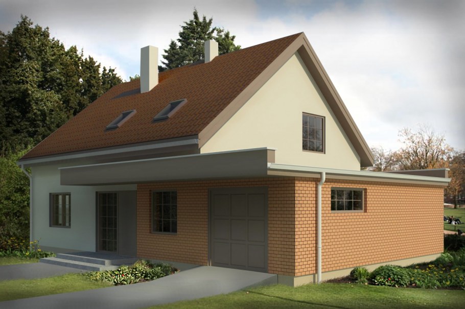 Одноэтажные дома с пристроенным гаражом